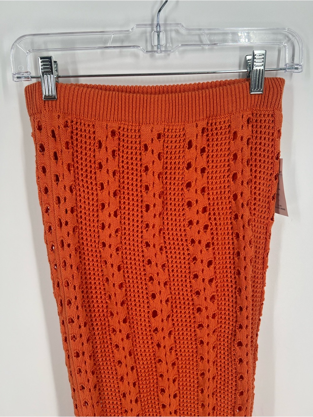 Olive & Oak Orange Crochet 2PC Halter & Maxi Skirt Set Size S NWT - Picture 8 of 13